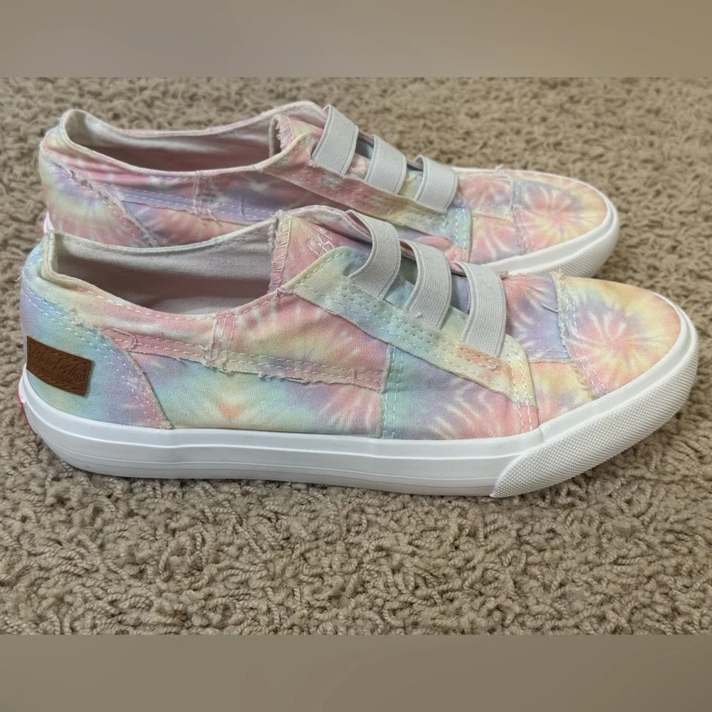 Blowfish Malibu Maura-K Girls Pastel Tie-Dye Canvas Slip On Sneakers Size 4